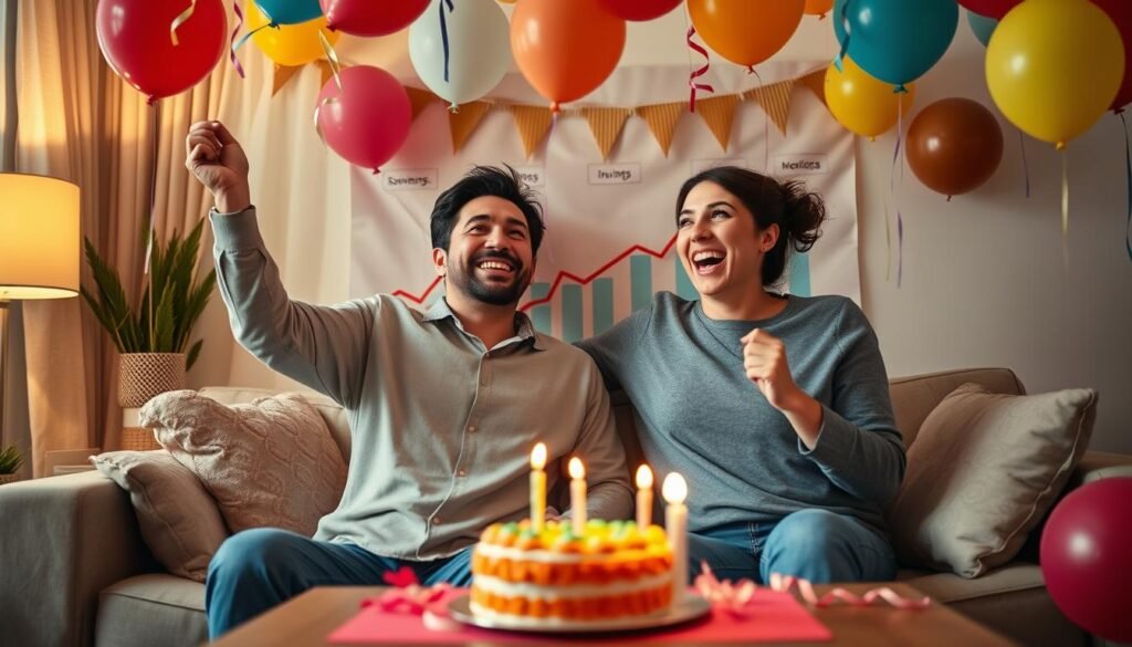 Celebración de logros financieros