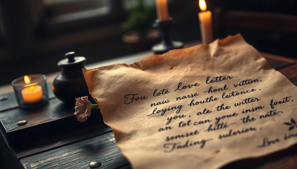 Carta de amor manuscrita