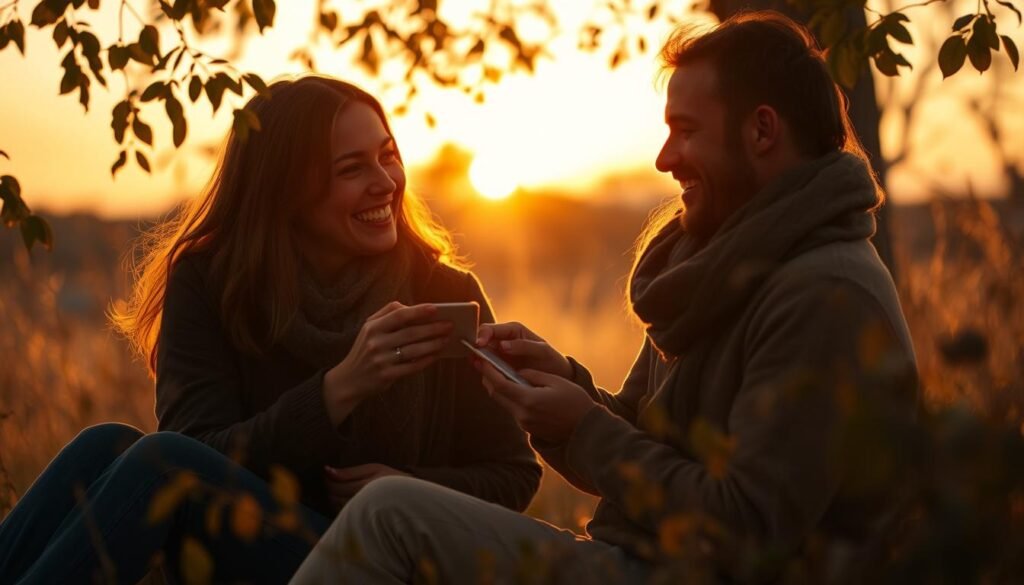 Expresión de gratitud en pareja