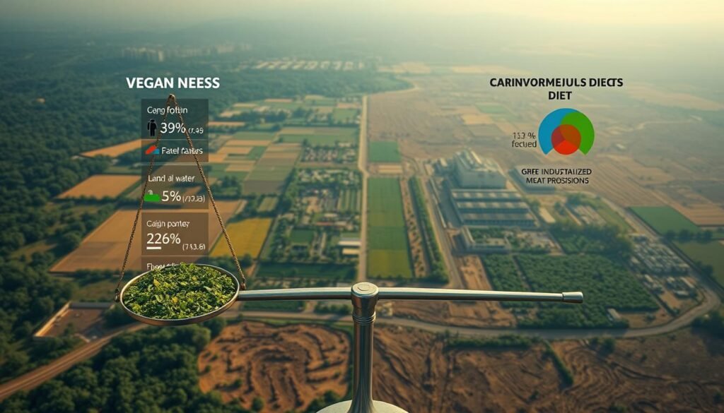 Impacto ambiental de dietas veganas y carnívoras