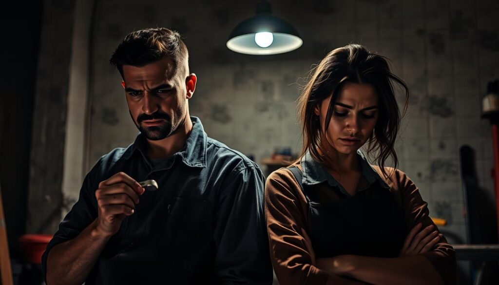 Señales de estrés en parejas de fontaneros